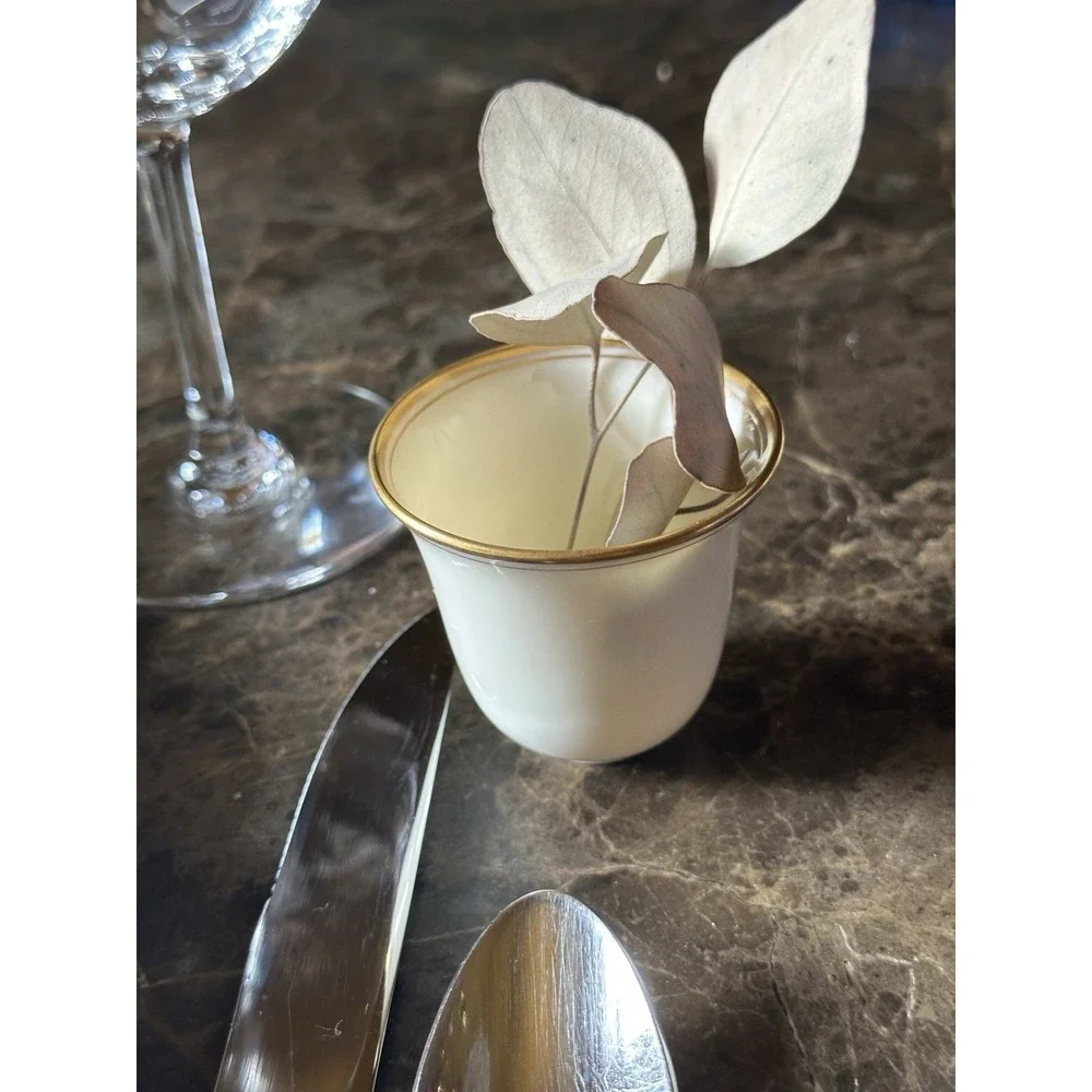 Lenox Flower Holder Vases For 8 Individual Place Settings Gold Rim  Elegant